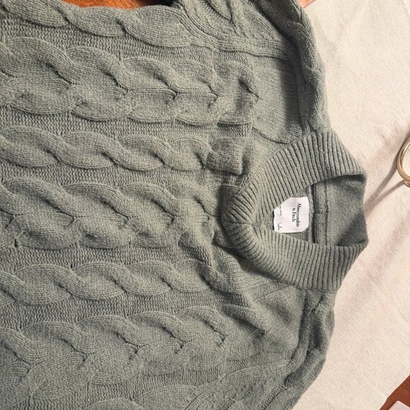 Abercrombie Mint Chunky Wool Sweater - Picture 2 of 2